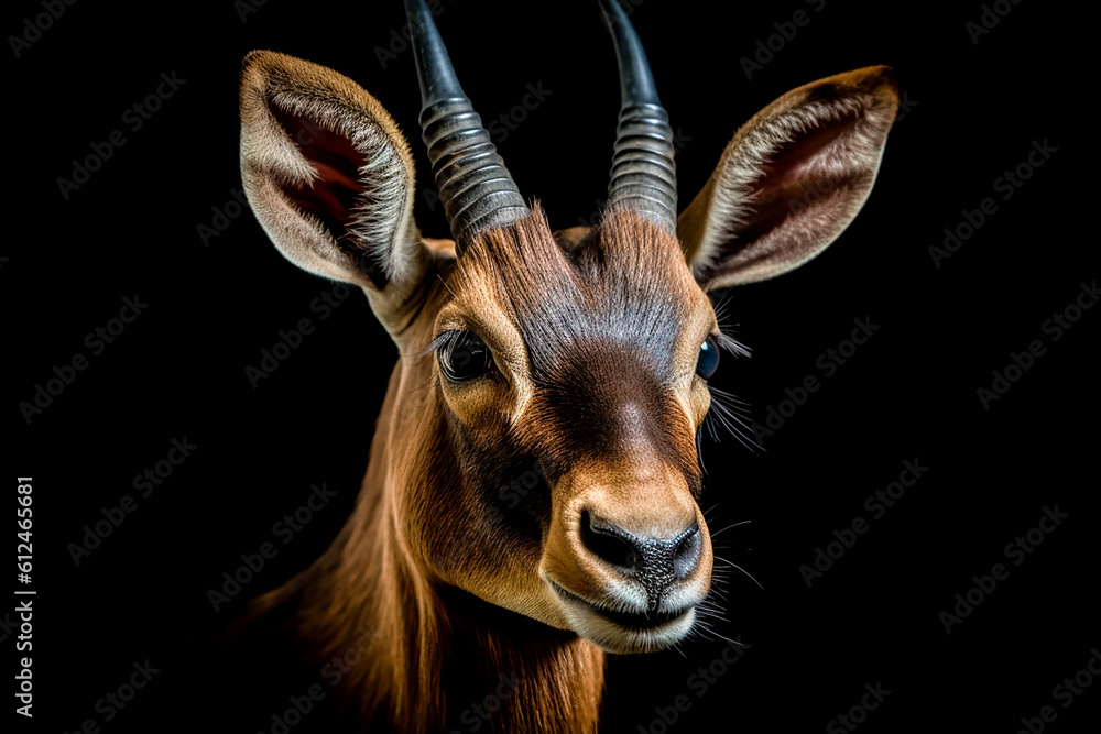 Saola Pseudoryx nghetinhensis portrait Saola Pseudoryx nghetinhensis portrait