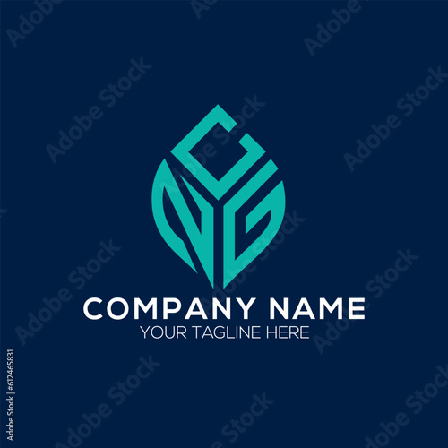 NCG letter logo creative design with vector graphic. NCG letter design. photo