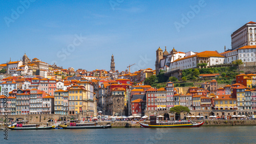 Porto old town from the other side of the Douro river, Gaia city, Portugal