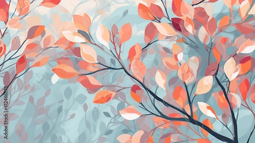 autumn leaves background an abstract background inspired by nature. Incorporate elements such as leaves, flowers, or branches into a composition that emphasizes their shapes