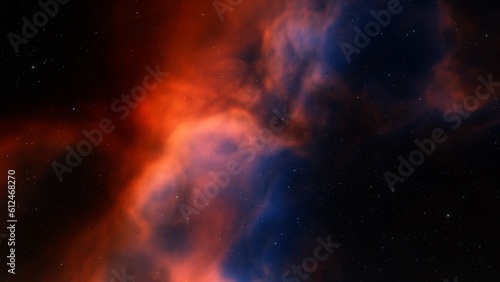 Fototapeta Naklejka Na Ścianę i Meble -  Nebula in space 3d render