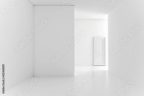 empty white room empty white room with wall