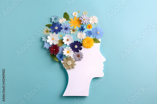 Caption a woman head with flowers in the shape of a human head  © VIX