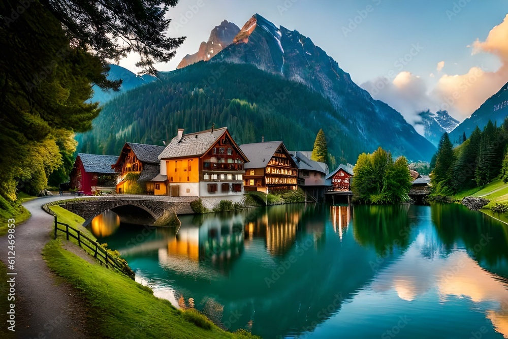 Charming Swiss Villages: Explore the idyllic Swiss villages with their traditional chalet-style architecture, colorful flower displays, and charming cobblestone streets