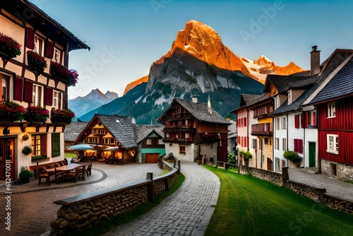 Charming Swiss Villages  Explore the idyllic Swiss villages with their traditional chalet-style architecture  colorful flower displays  and charming cobblestone streets