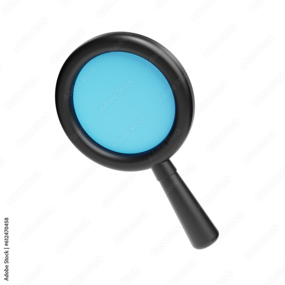 3d Magnifying Glass Icon for Business Management, Infograpichs, Jobs & Career. 3d Magnifying Glass Icon for Business Management, Infograpichs, Jobs & Career.