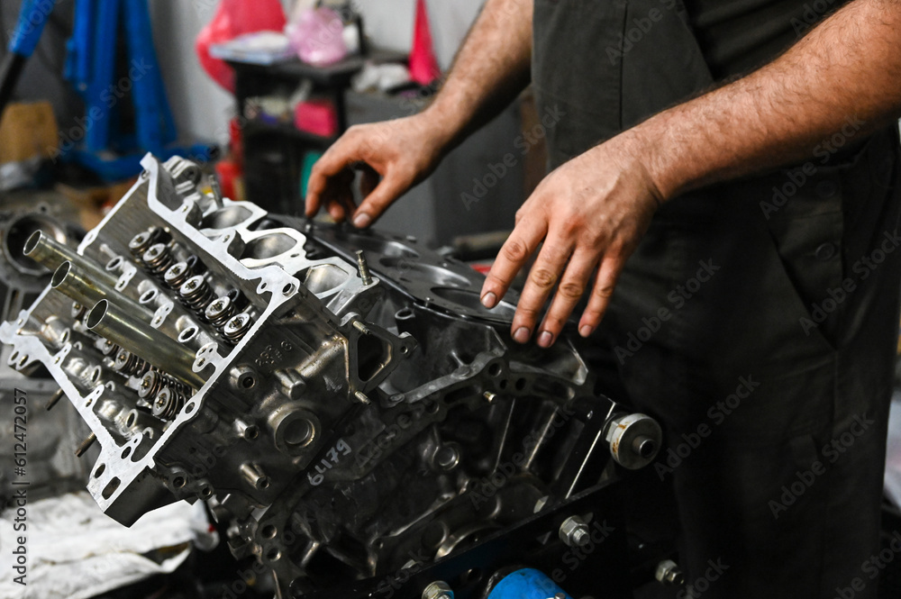 car workshop engine repair and tuning