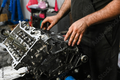 car workshop engine repair and tuning