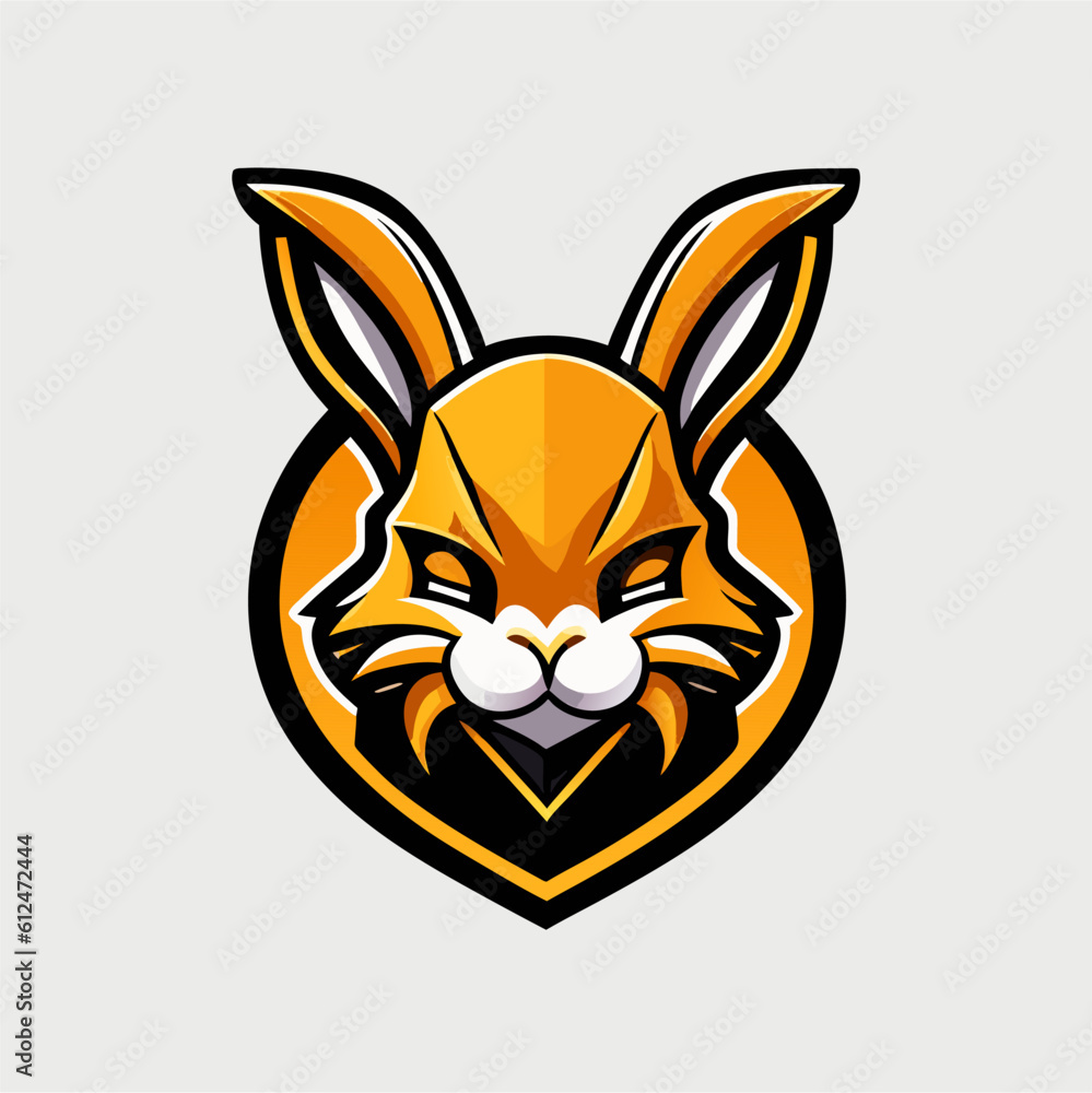 Rabbit Mascot logo, Rabbit esport logo
