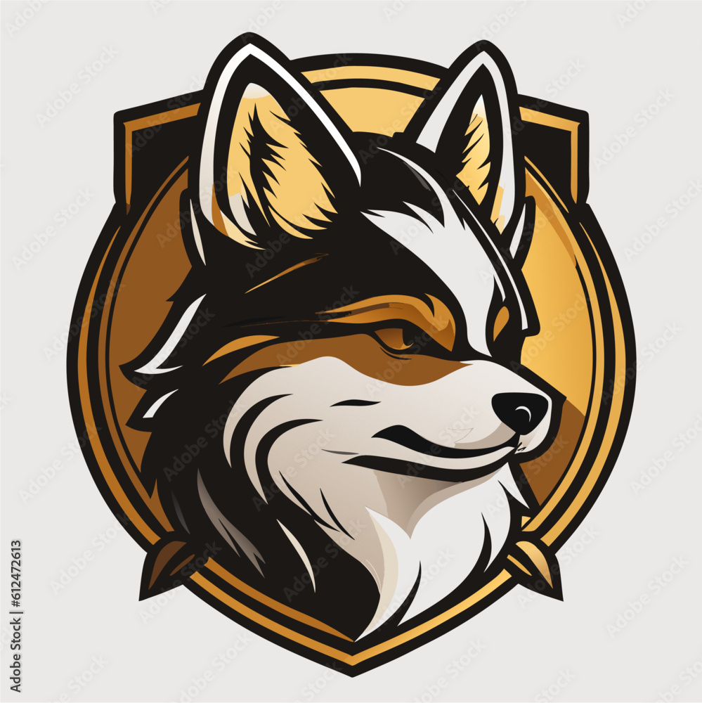 Obraz premium Emblem dog logo design. esport logo