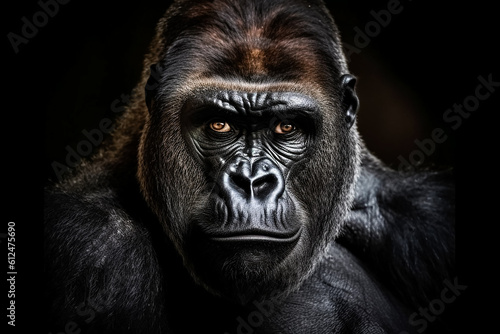 Portrait of a hill gorilla 