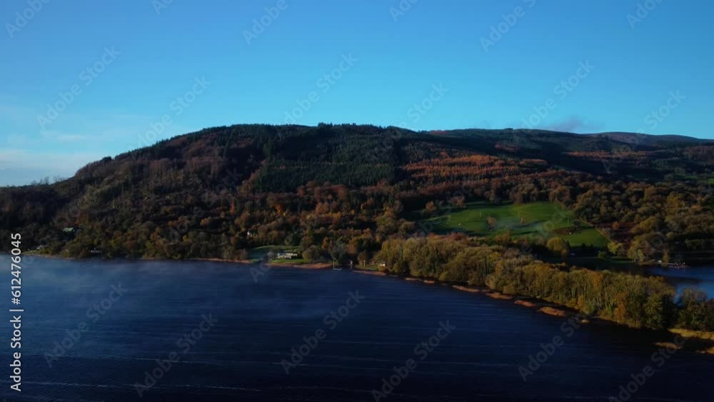 Aerial video of a Lake surrounded by rocky mountains on the shore, Ireland Aerial video of a Lake surrounded by rocky mountains on the shore, Ireland
