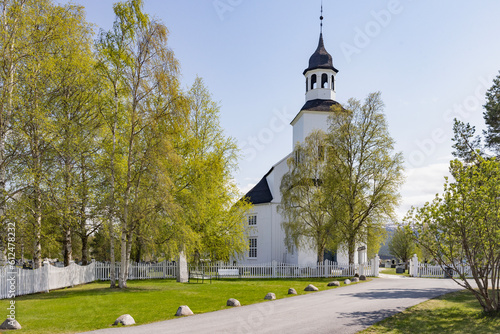 Tynset  white church,Tynset is a municipality in Østerdalen in Innlandet county., Norway photo