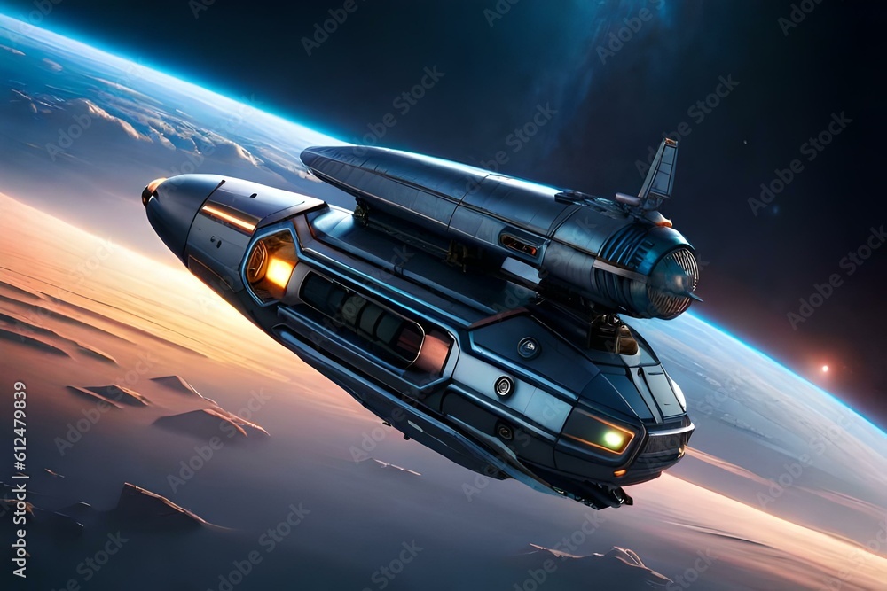 Futuristic Spaceship Design, Sci-fi Technology Futuristic Spaceship Design, Sci-fi Technology