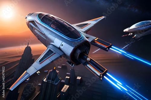 Futuristic Spaceship Design, Sci-fi Technology photo