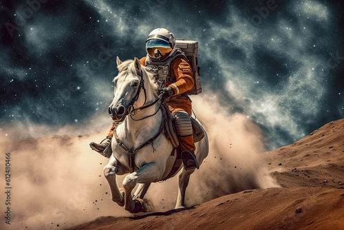 Astronaut riding a horse, generative ai