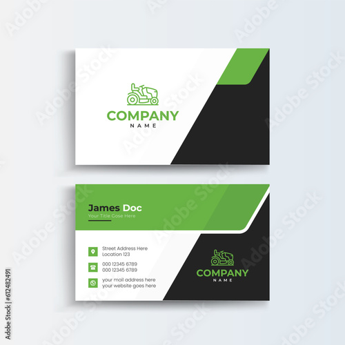 Lawn Care Business Card - Creative corporate business card Template modern and Clean design. Creative and Clean Business Card Template