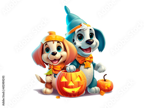 cute dogs in halloween clothes and costumes, trick or treating?