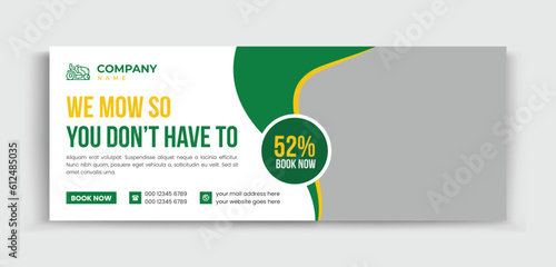 
Lawn Care Timeline Web Banner Social Media Design Template, Lawn or Garden Service Social Media Cover Or Garden Care Social Media Cover Timeline Banner Design
