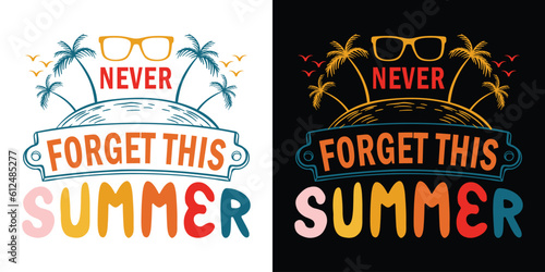 vector summer time holiday t-shirt design