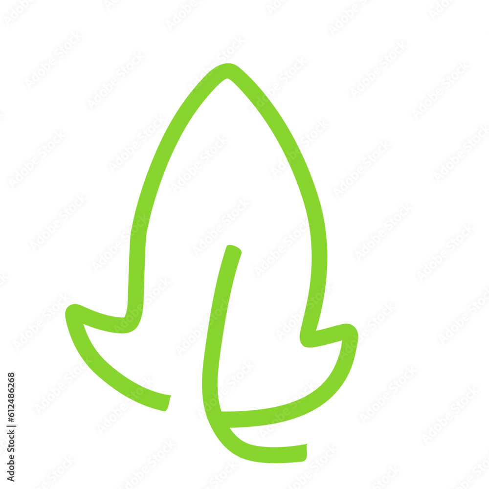 Leaf line icon