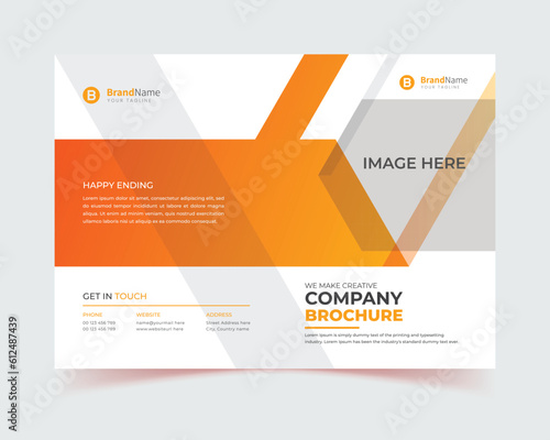 Brochure template layout design, report, pages brochure, yellow minimal business profile template layout, annual, book cover, brochure template, minimal template layout design