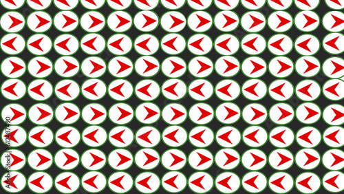 seamless pattern with red and white arrows