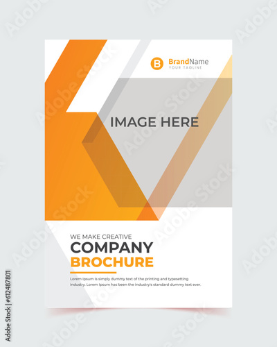 Brochure template layout design, yellow minimal business profile template layout, pages brochure, annual, report, minimal template layout design, brochure template, book cover