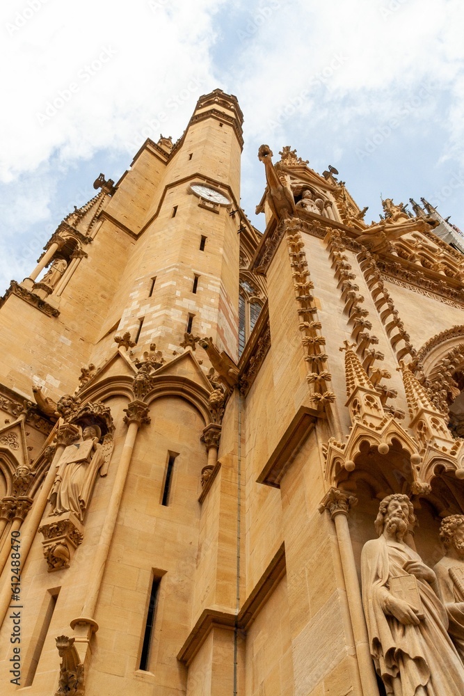 Low-angle shot of the Cathedral of Saint Stephen in Metz, France