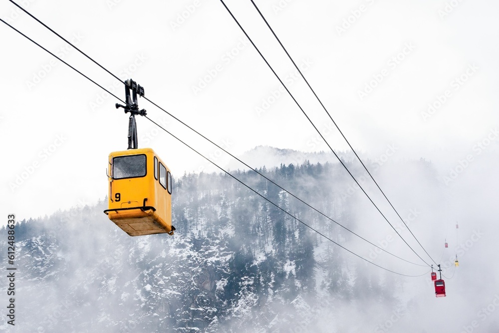 Beautiful shot of Zwolferhorn Cable Car in Sankt Gilgen, Austria Beautiful shot of Zwolferhorn Cable Car in Sankt Gilgen, Austria