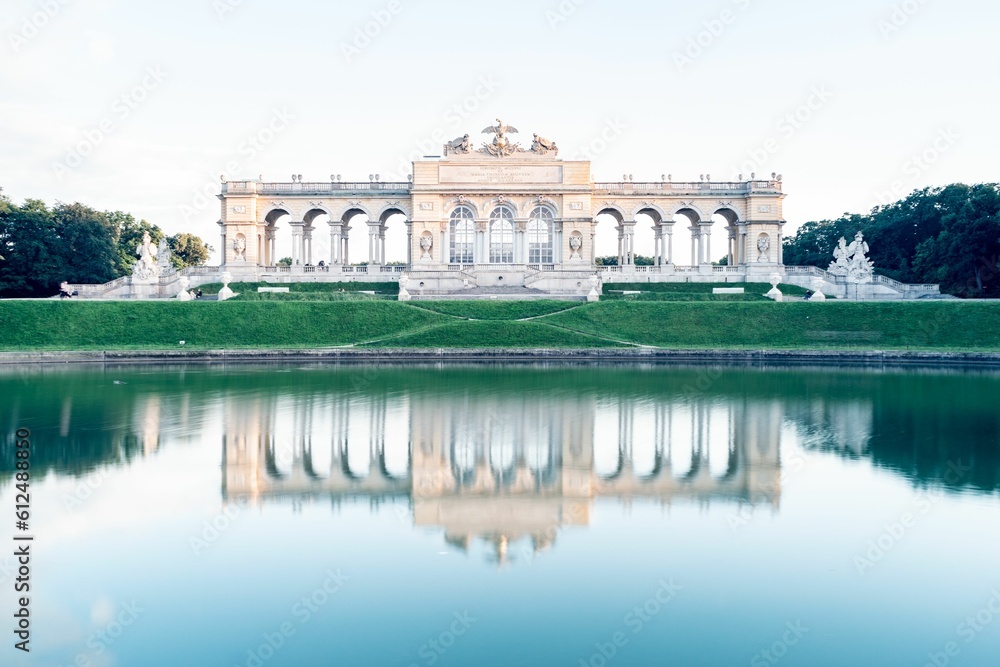 Gloriette Pavilion at Schonbrunn Palace in Vienna, Austria.