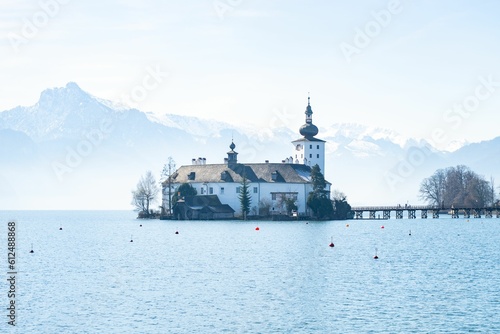 Ort caste on lake Traun in Gmunden, Austria.