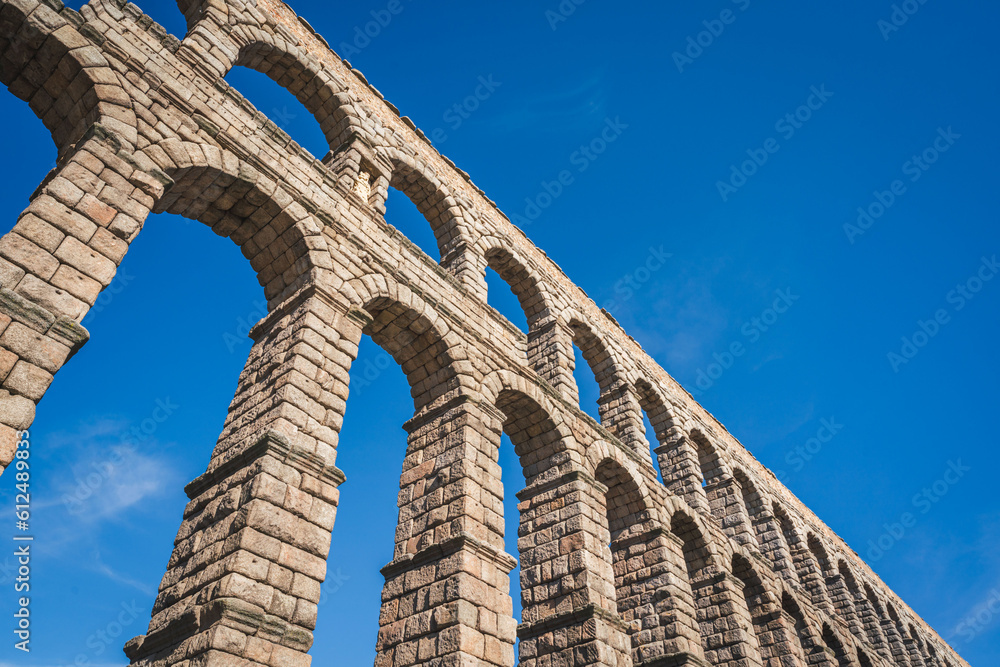 Acueducto de Segovia, the famous Roman aqueduct in Segovia, Spain