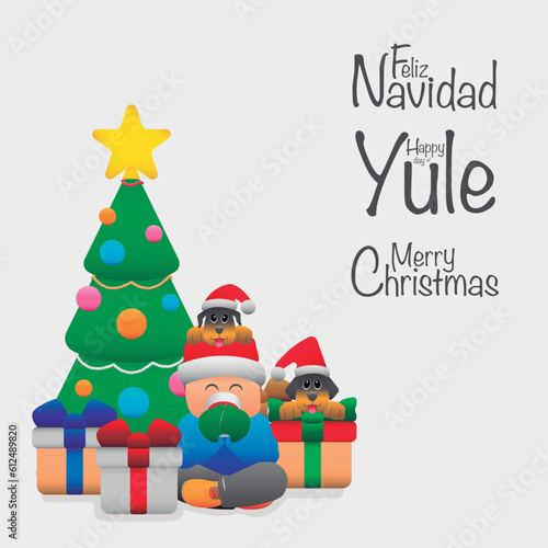 Christmas card in different languages