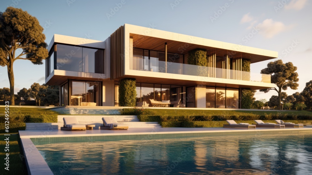 custom made wallpaper toronto digitalSleek and contemporary villa in Milan or the Italian Riviera, boasting minimalist design, floor - to - ceiling windows, and seamless indoor - outdoor living spaces