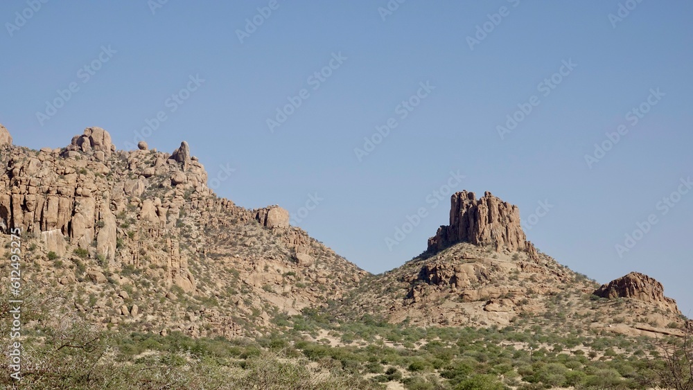Felsformationen in Namibia, Landschaftspanorama Felsformationen in Namibia, Landschaftspanorama