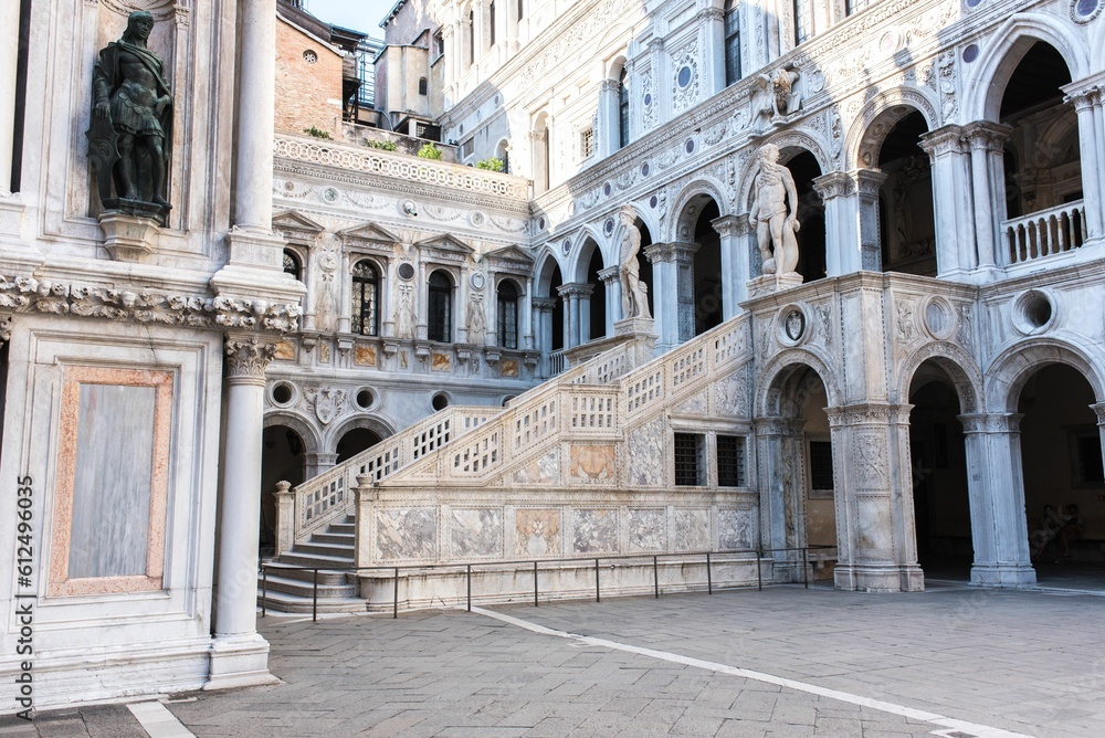 Ancient Doge's Palace of Venice in Italy
