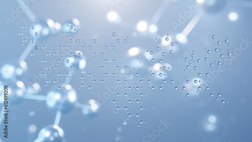 Fototapeta Naklejka Na Ścianę i Meble -  afamelanotide molecular structure 3d, flat model, synthetic peptide, structural chemical formula view from a microscope