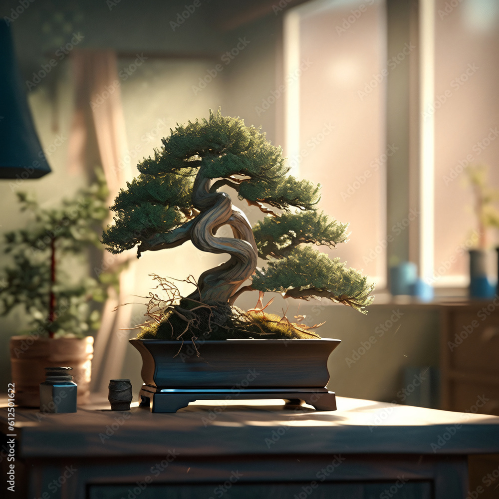 Beautiful old bonsai tree in a pot Beautiful old bonsai tree in a pot