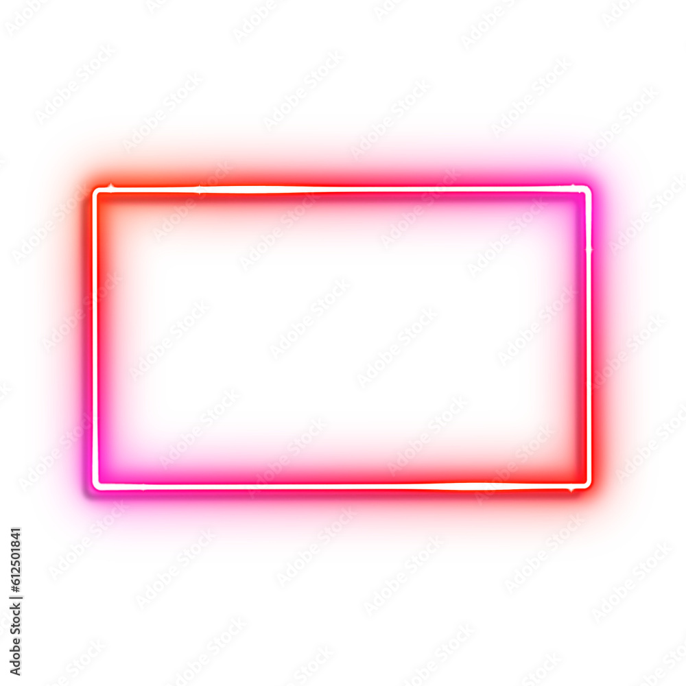 Red Neon Frame Effect Red Neon Frame Effect