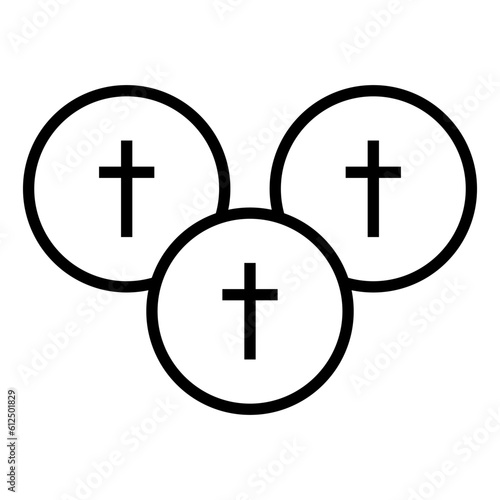 Sacramental bread on white background