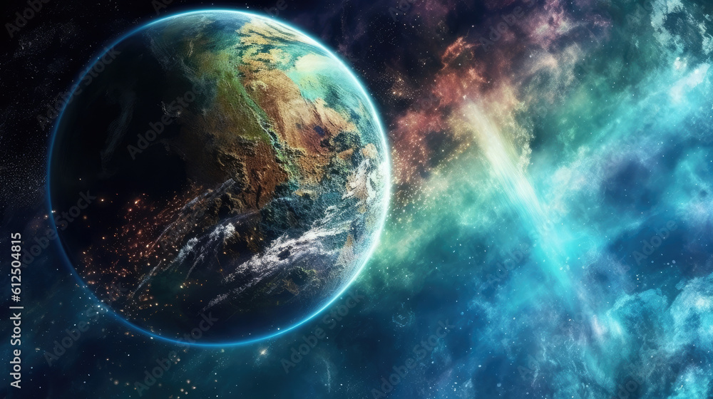 Obraz premium earth in space generated by AI