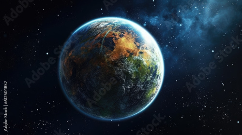 earth in space generated by AI