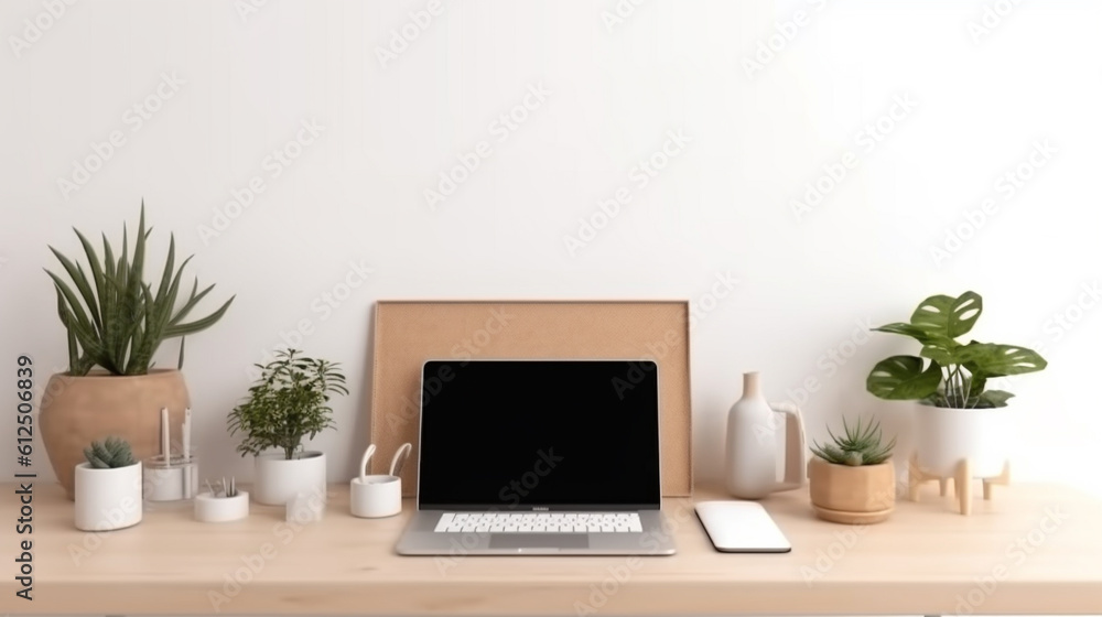 Obraz premium Photo electronic device homepage is seen on a computer screen