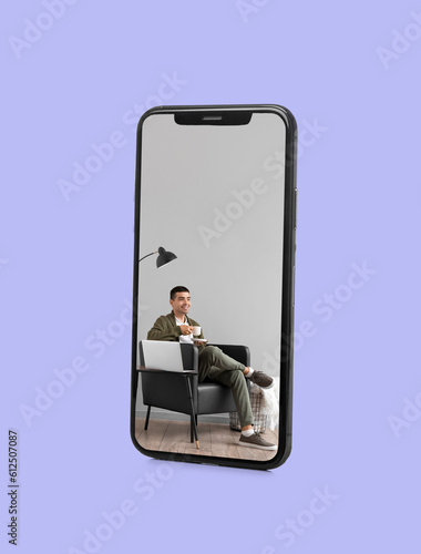 Modern smartphone isolated ...