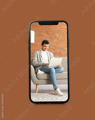 Modern smartphone isolated ...