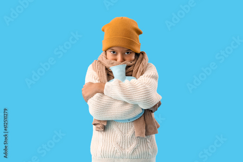 Frozen African-American boy...