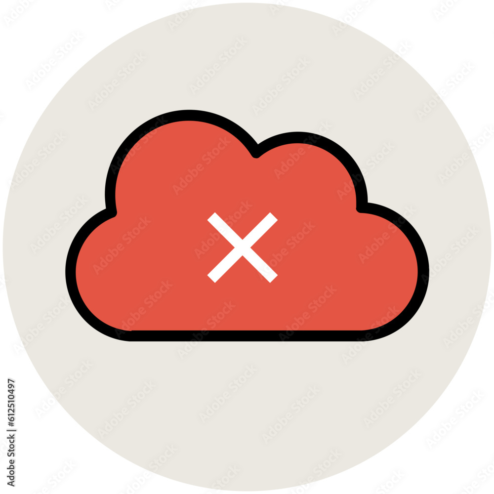 Trendy circular icon of cloud computing Trendy circular icon of cloud computing