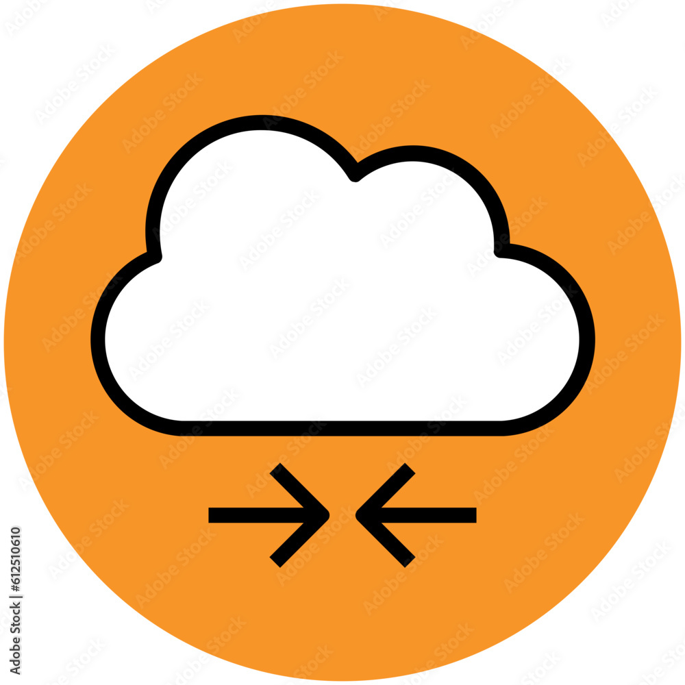 Trendy circular icon of cloud server Trendy circular icon of cloud server
