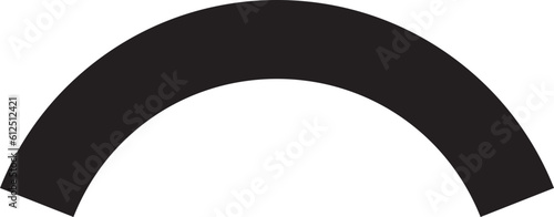 thick semicircle arc